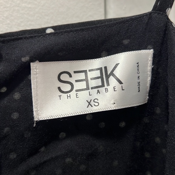 Seek The Label LF Stores Black & White Long Polka Dot Jumpsuit - Size XS / NEW - Picture 3 of 3